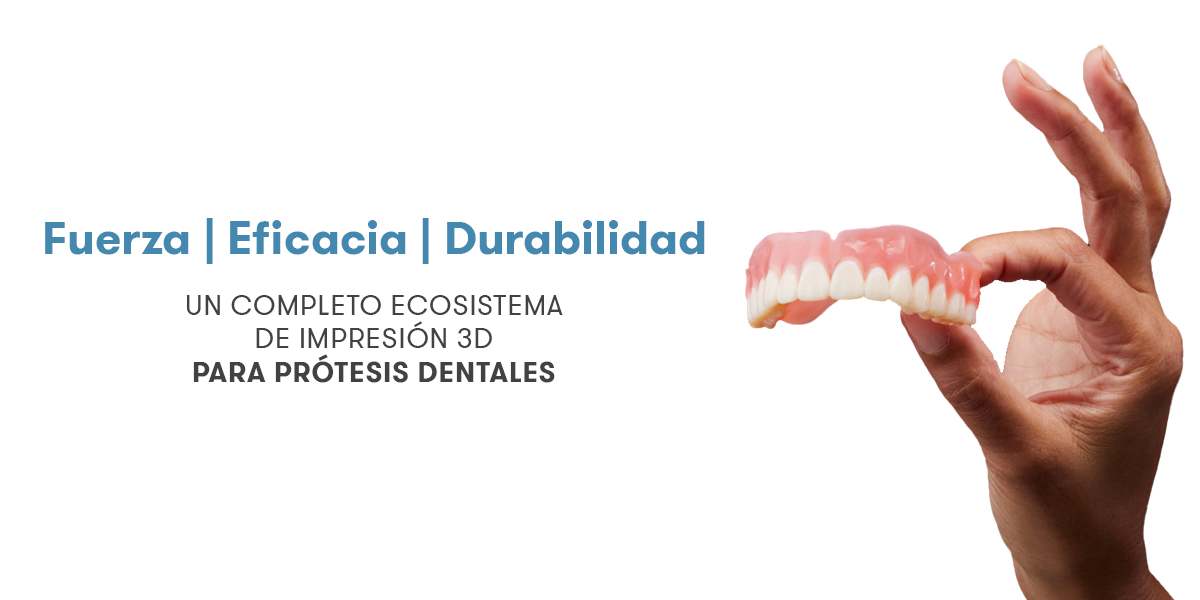 Um ecossistema completo de impressão 3D para próteses dentárias