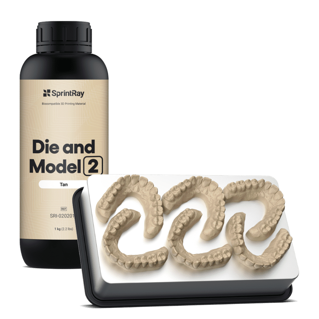Resina SprintRay Die and Model Tan para modelos dentales
