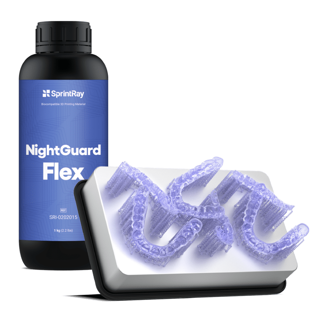 Resina SprintRay nightguard flex para férulas de descarga